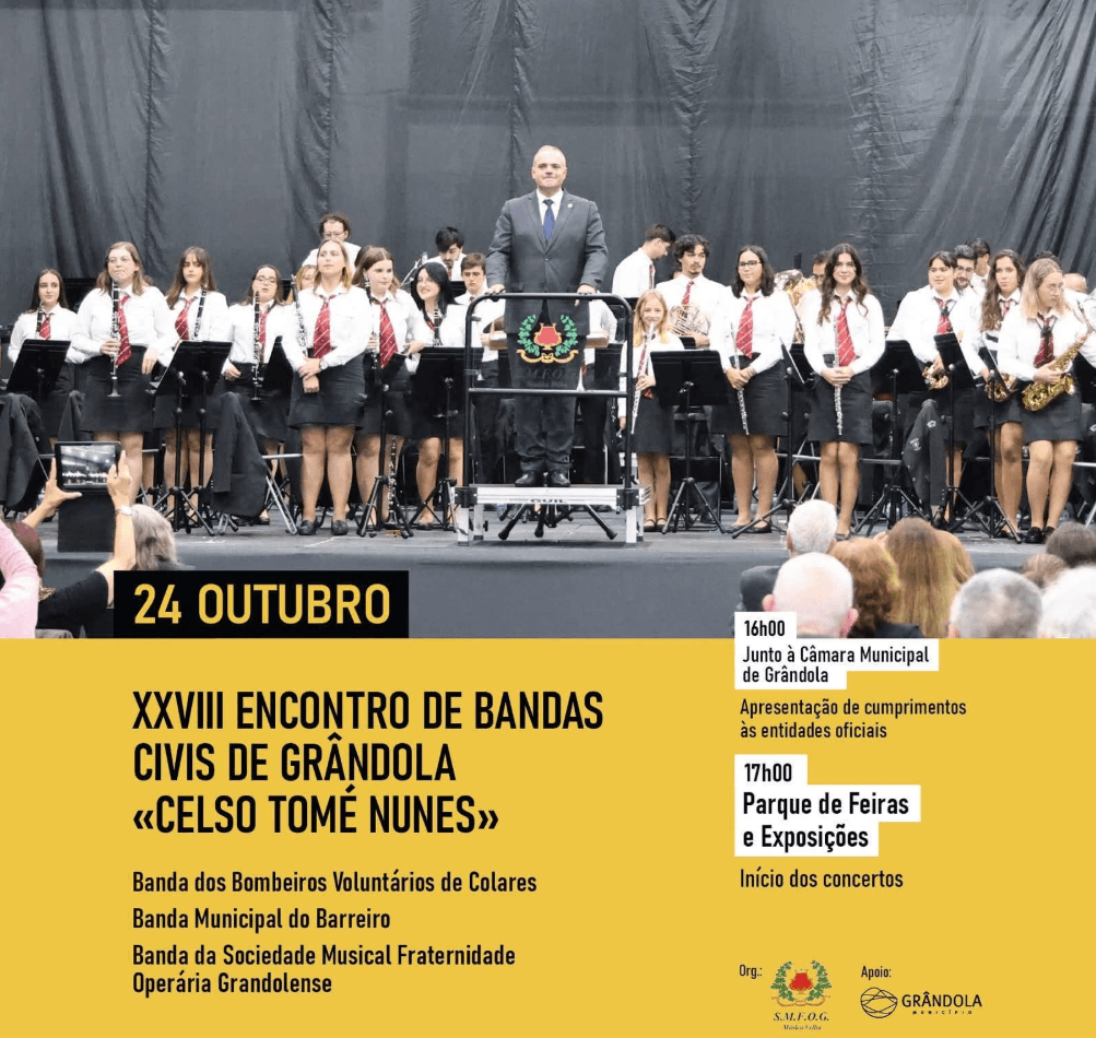 XXVIII Encontro de Bandas Civis de Grândola “Celso Tomé Nunes” realiza-se a 24 de Outubro